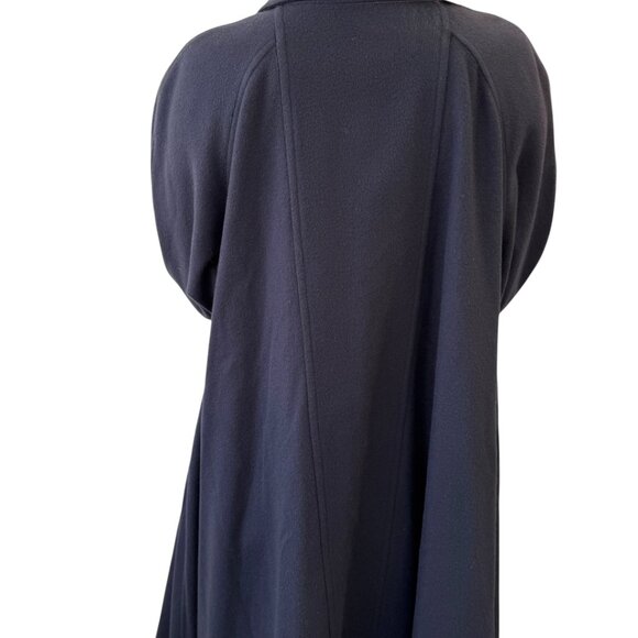 CHANEL Vintage 95A CC Mark Logo Long Coat Jacket #38 Cashmere Dark Blue [106373] - Picture 4 of 12